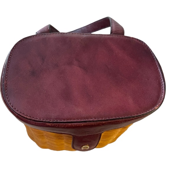 Vintage Etienne Aigner Wicker and Leather Crossbody Handbag - Picture 5 of 14